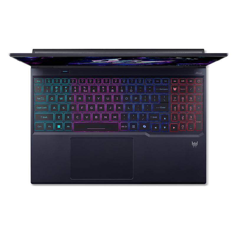 Acer Predator Helios Neo 16 aberto vista superior ecrã e teclado