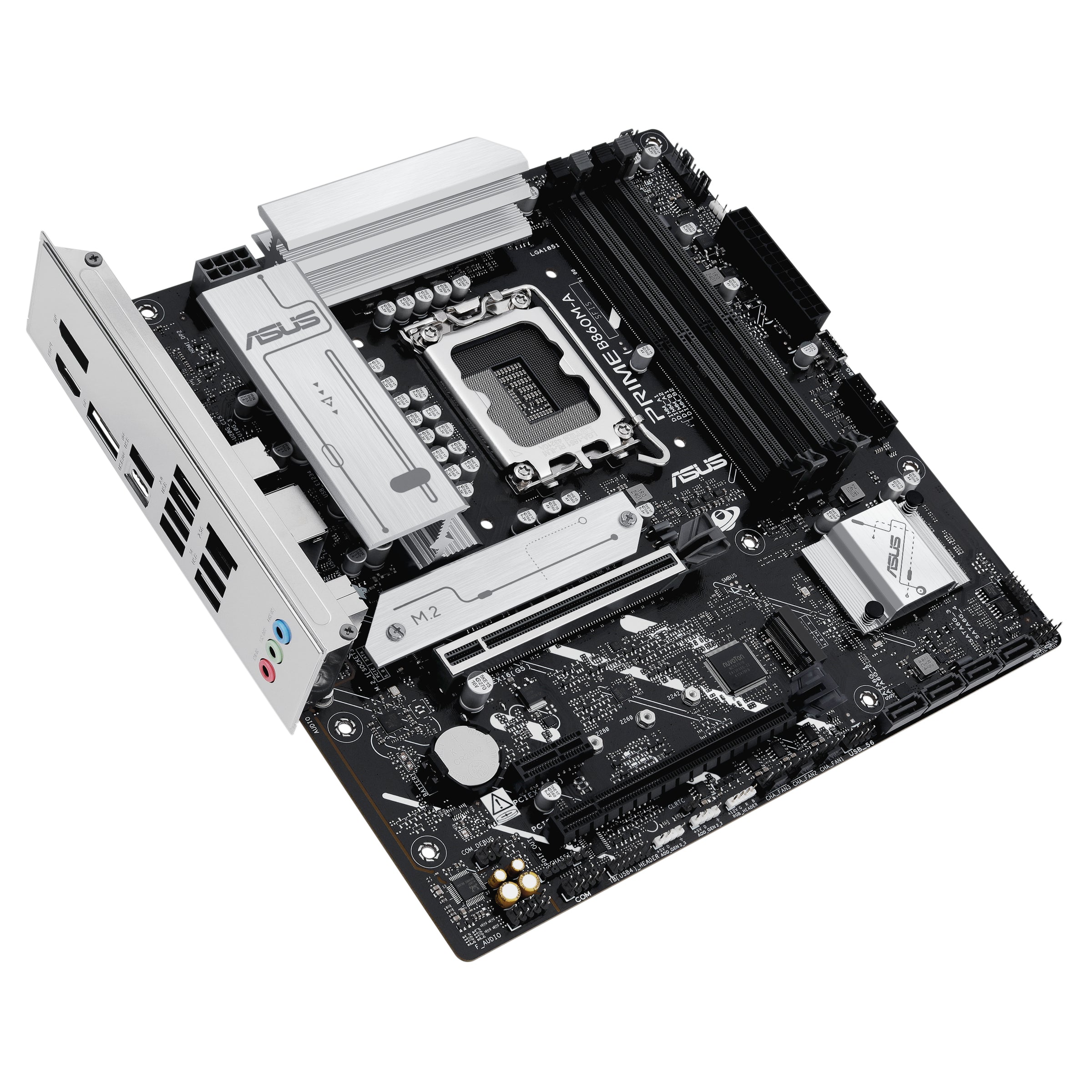 Motherboard ASUS PRIME B860M-A-CSM conectores M.2 e SATA