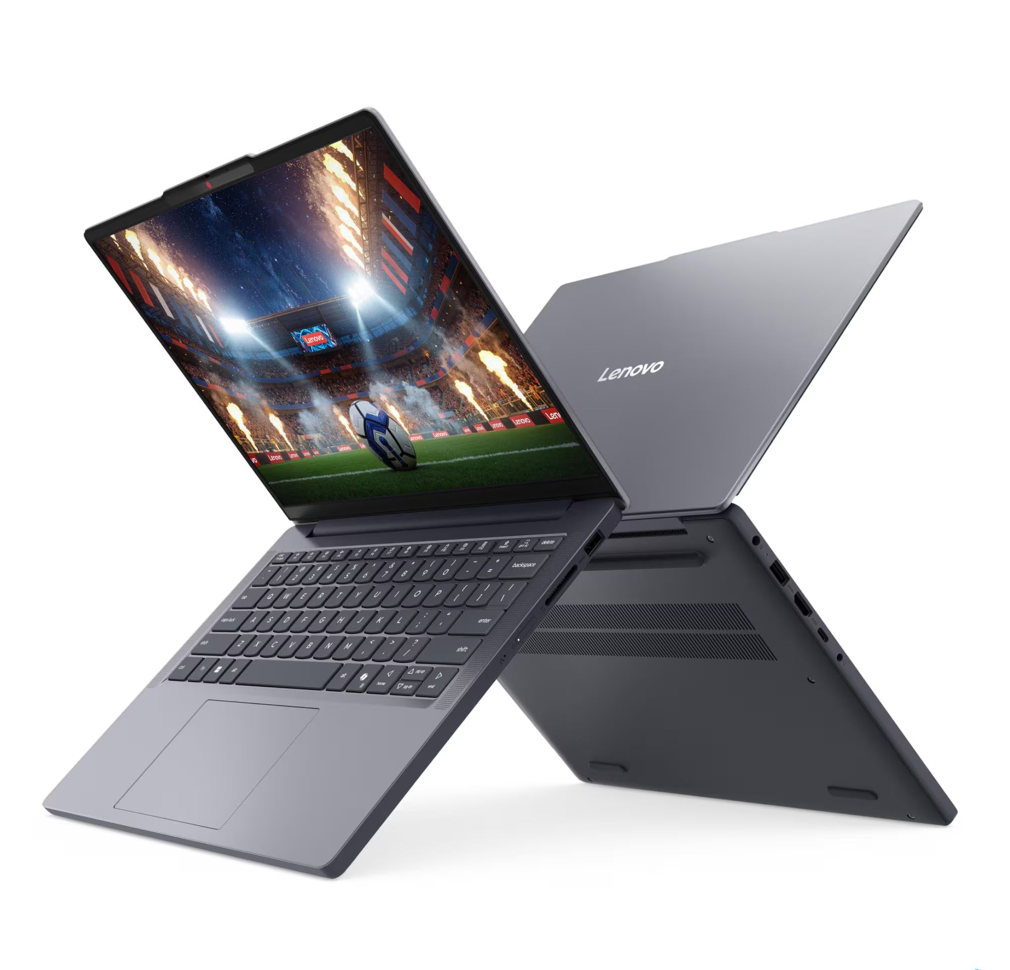 Portátil Lenovo IdeaPad Slim 3i 14IWC11 aberto vista frontal