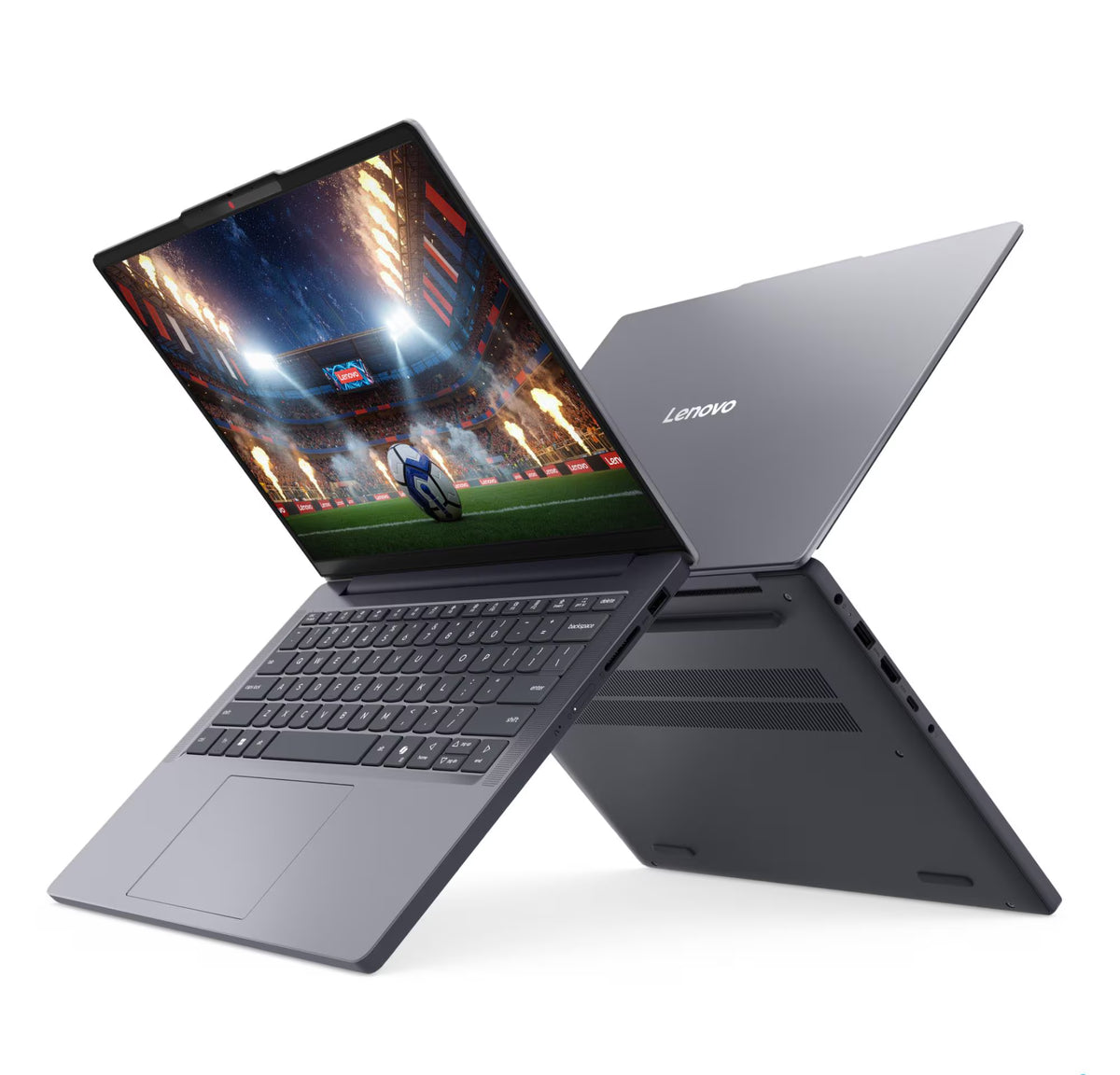 Portátil Lenovo IdeaPad Slim 3i 14IWC11 aberto vista frontal