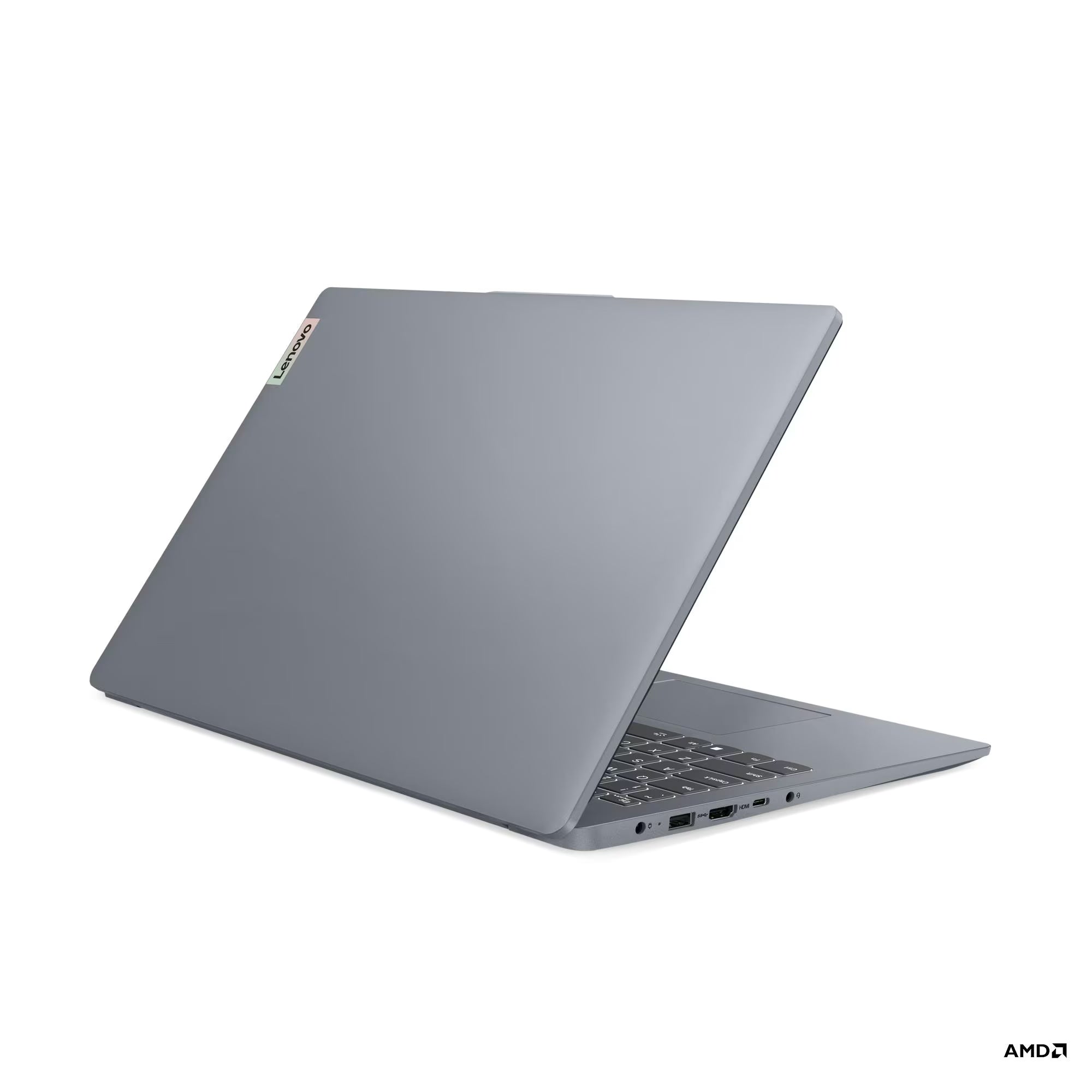 Lenovo IdeaPad Slim 3 15AMN8 — vista lateral do portátil de 15,6 polegadas