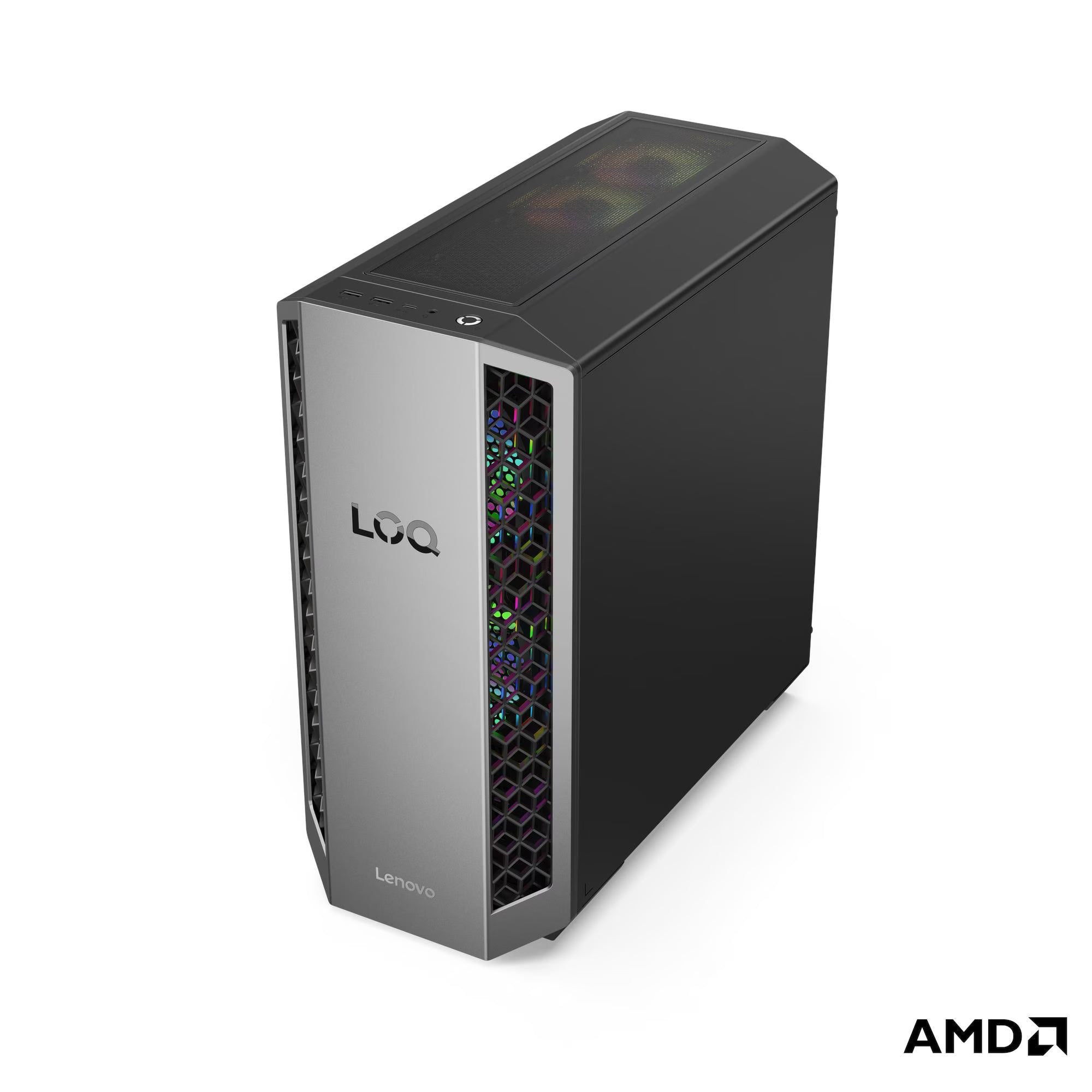 Lenovo LOQ Tower 26ADR10 painel frontal com iluminação ARGB