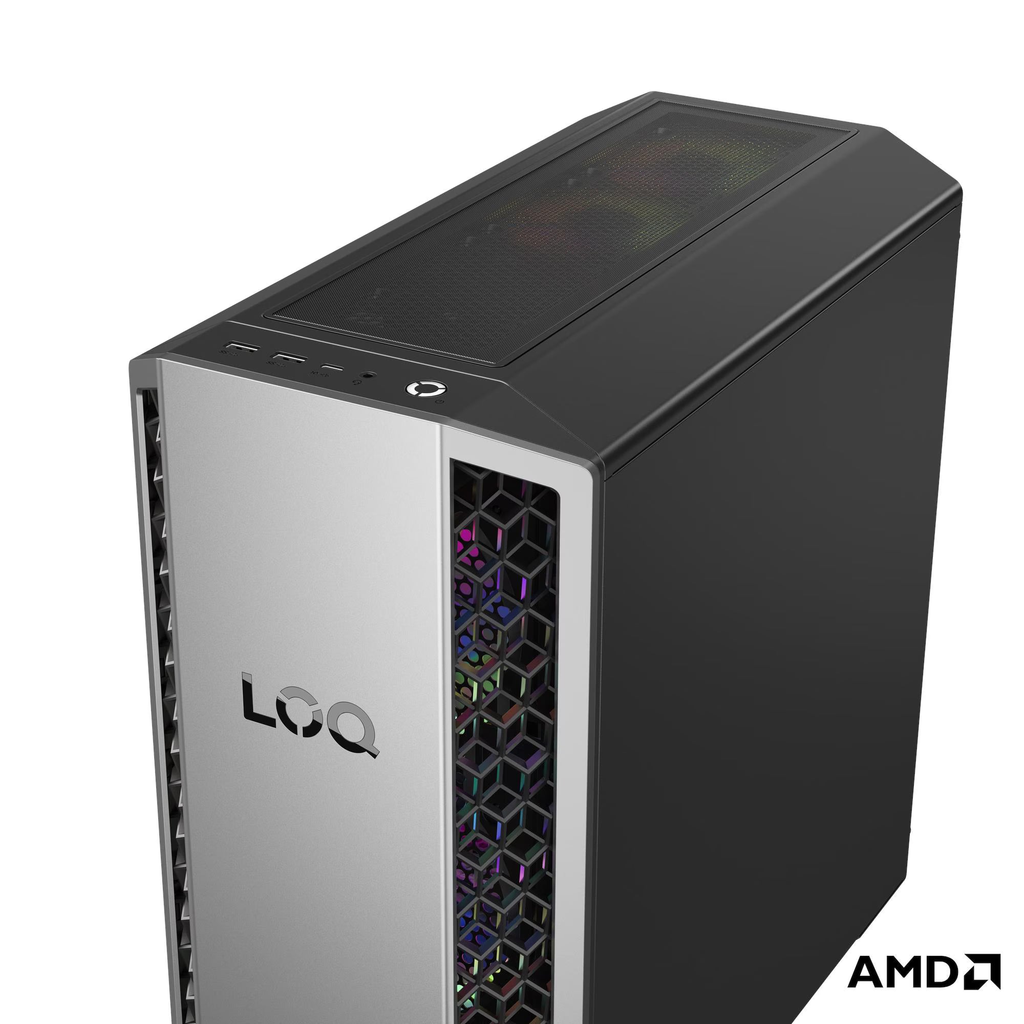 Torre Gaming Lenovo LOQ Tower 26ADR10 AMD Ryzen 7 8745HX RTX 5060 vista frontal