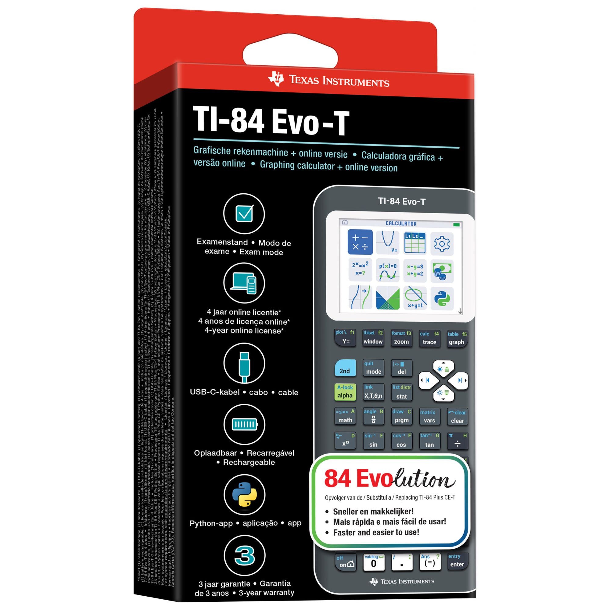 Texas Instruments TI-84 Evo-T — programação em Python no ecrã