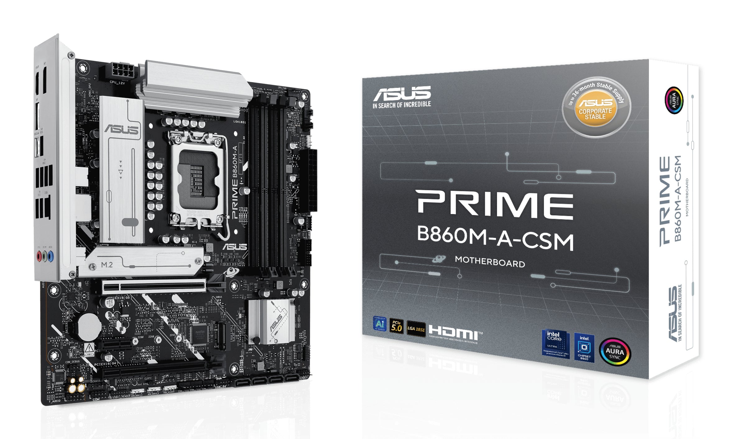 Motherboard ASUS PRIME B860M-A-CSM — vista frontal