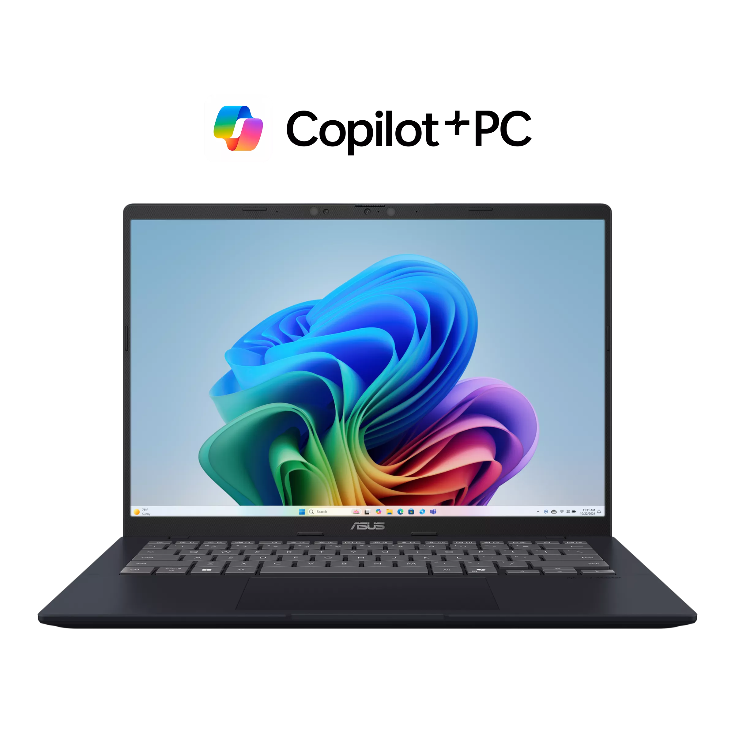 Portátil Asus Vivobook F1407QA Snapdragon X — vista frontal com ecrã 14" WUXGA