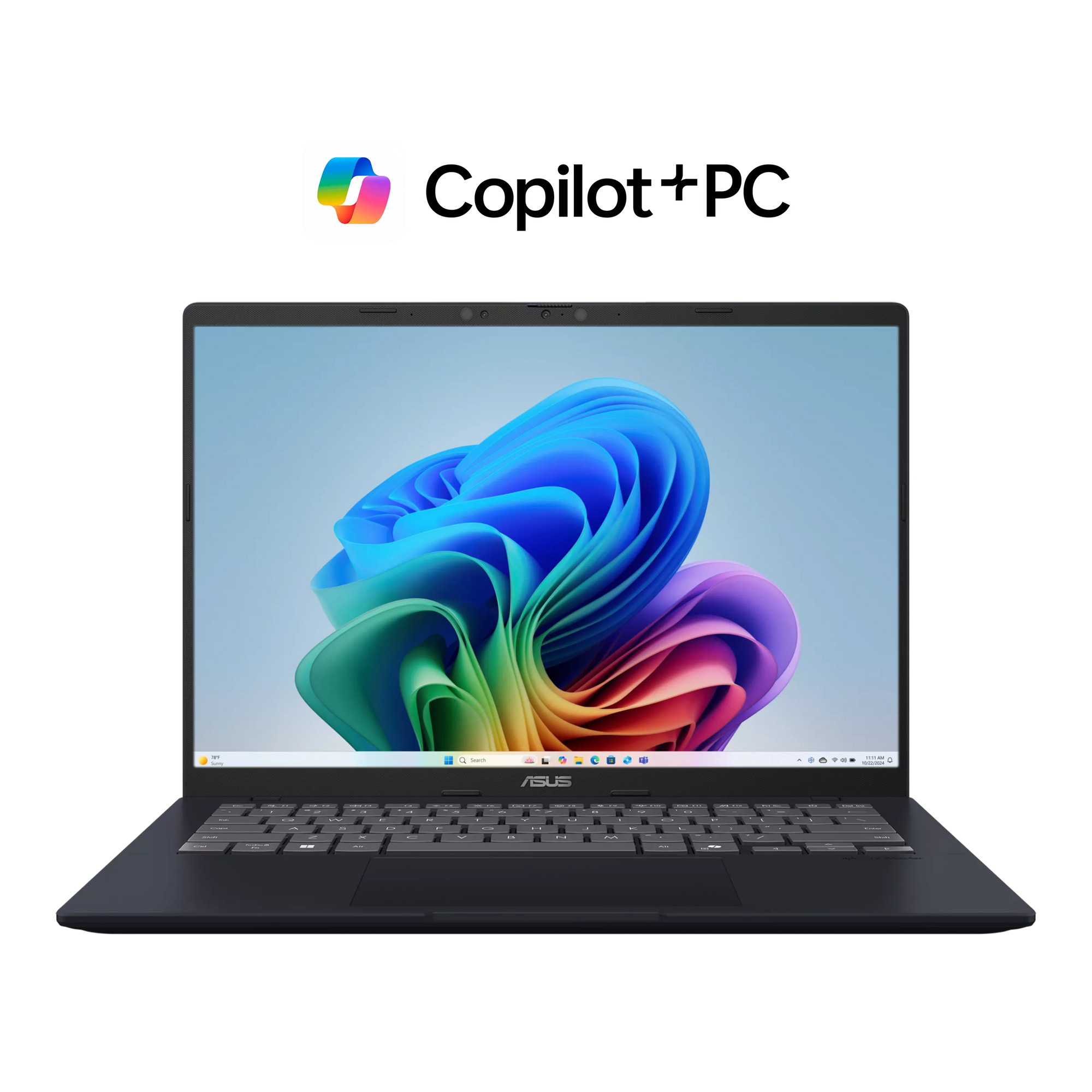 Portátil Asus Vivobook F1407QA Snapdragon X — vista frontal com ecrã 14" WUXGA