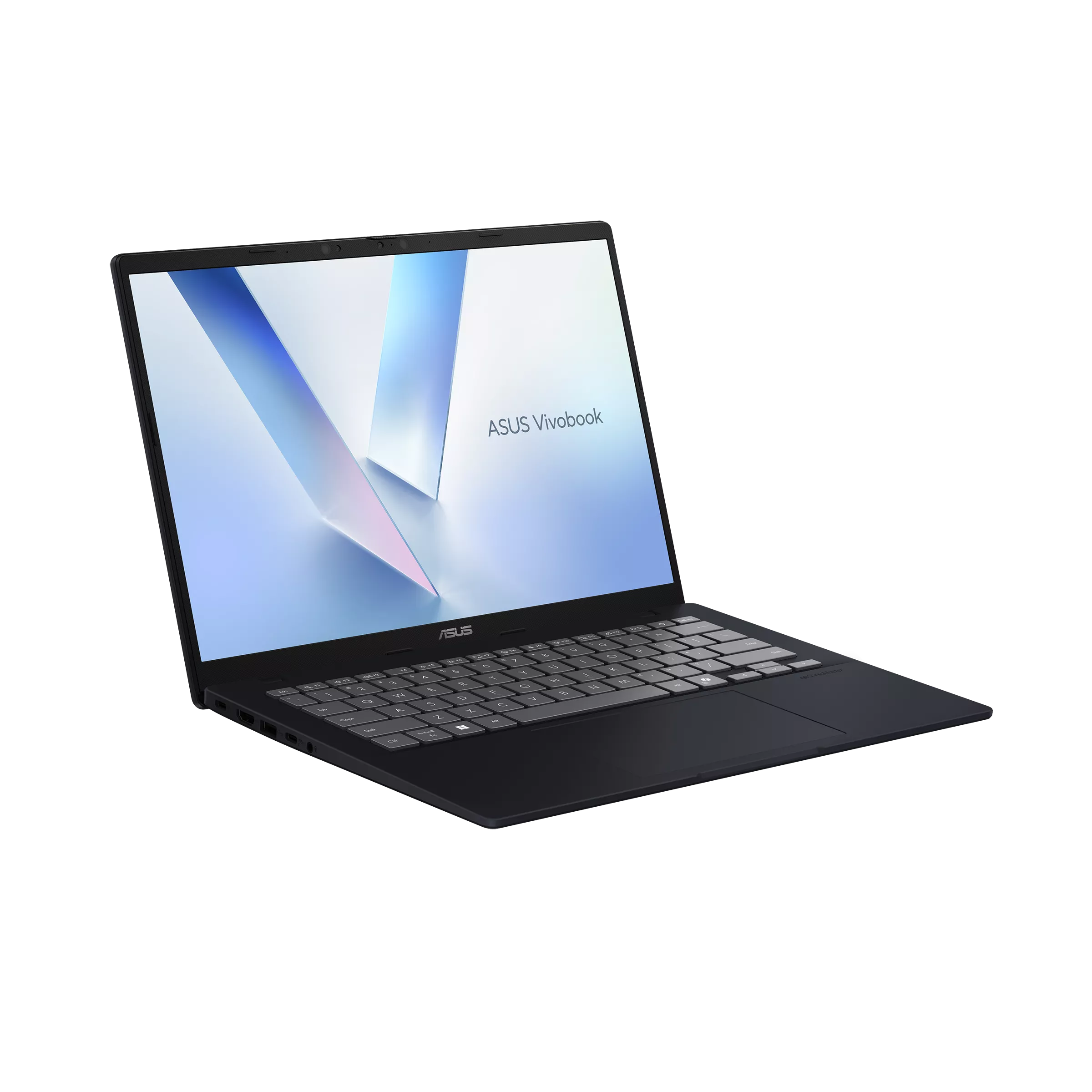 Asus Vivobook F1407QA — portas laterais USB-C, USB-A e HDMI