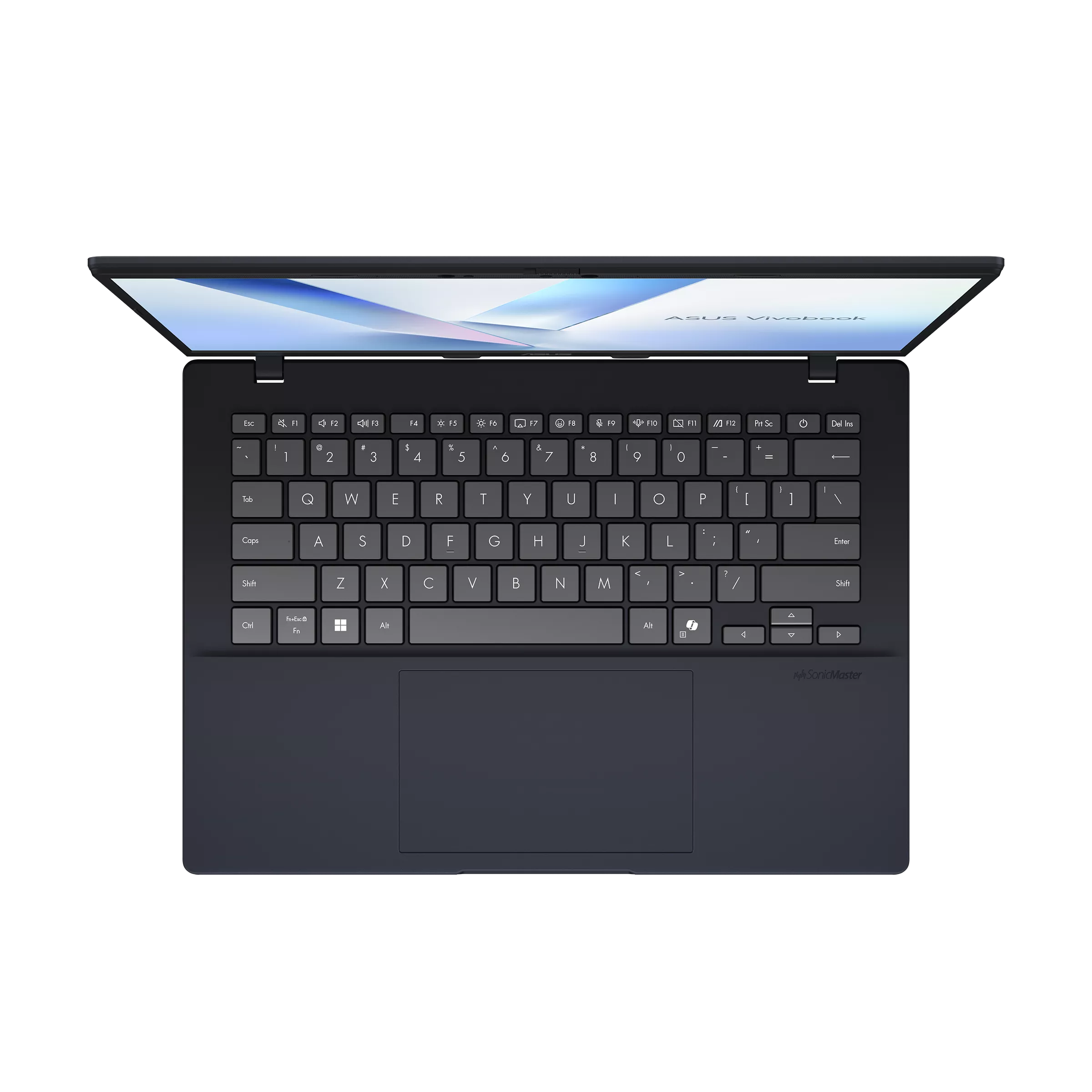 Asus Vivobook F1407QA — ecrã aberto e dobradiça