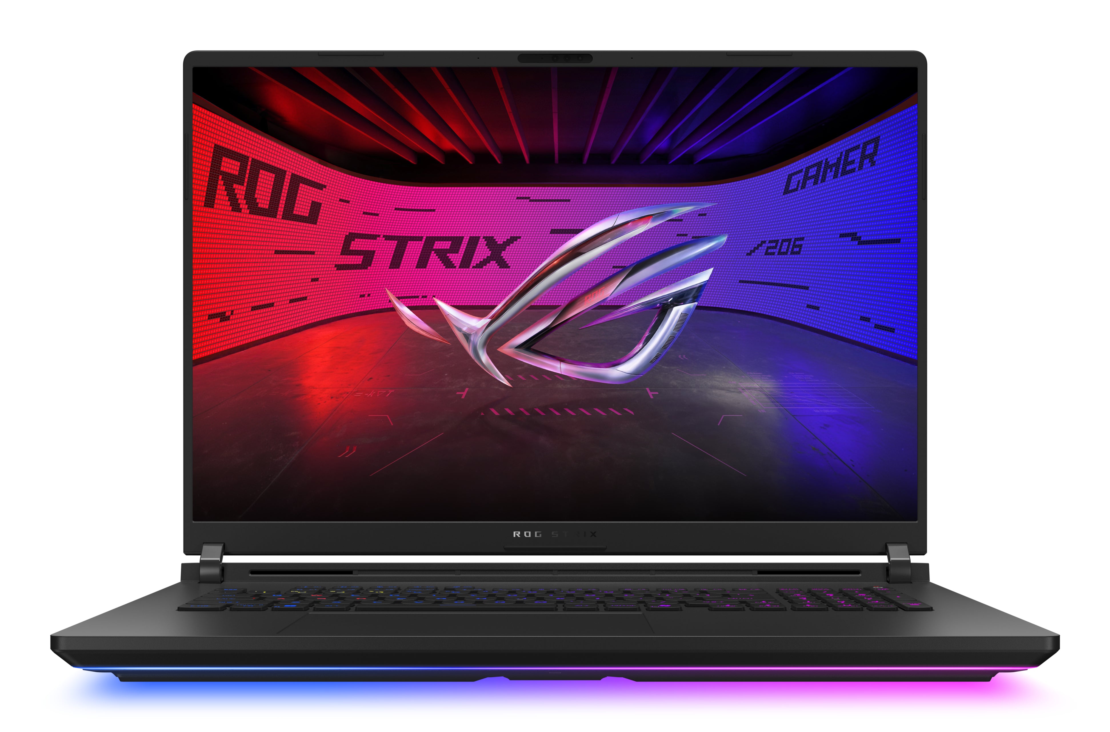 Asus ROG Strix SCAR 18 — perfil gaming com iluminação RGB